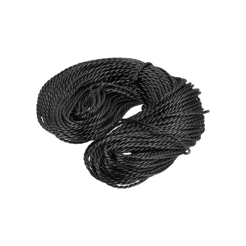 sourcing map Twisted Mason Line Nylon Twine String Cord Black