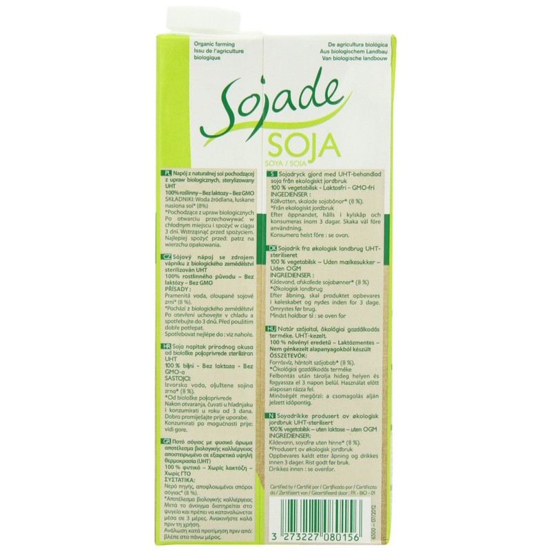 Sojade Organic Natural Soya Drink 1ltr (10 pack)