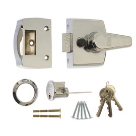 ERA 1430-37-1 40mm High Security Replacement Nightlatch - Chrome Effect Body , Grey