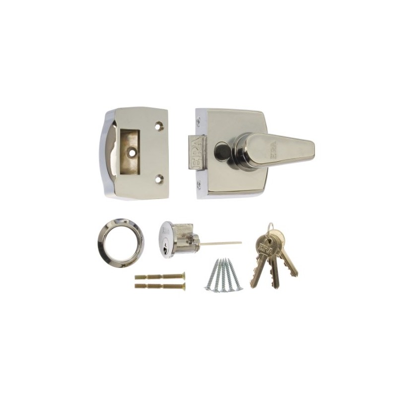 ERA 1430-37-1 40mm High Security Replacement Nightlatch - Chrome Effect