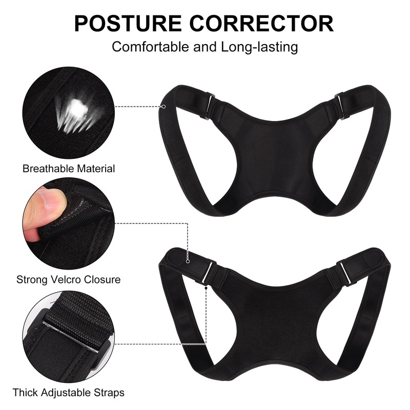 Posture Corrector for Back Support, Adjustable Shoulder Posture Brace for