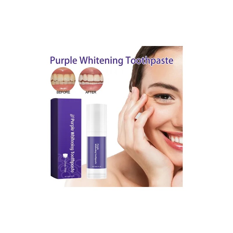 O Purple White Toothpaste Long-lasting Fresh Breath Rem 7006