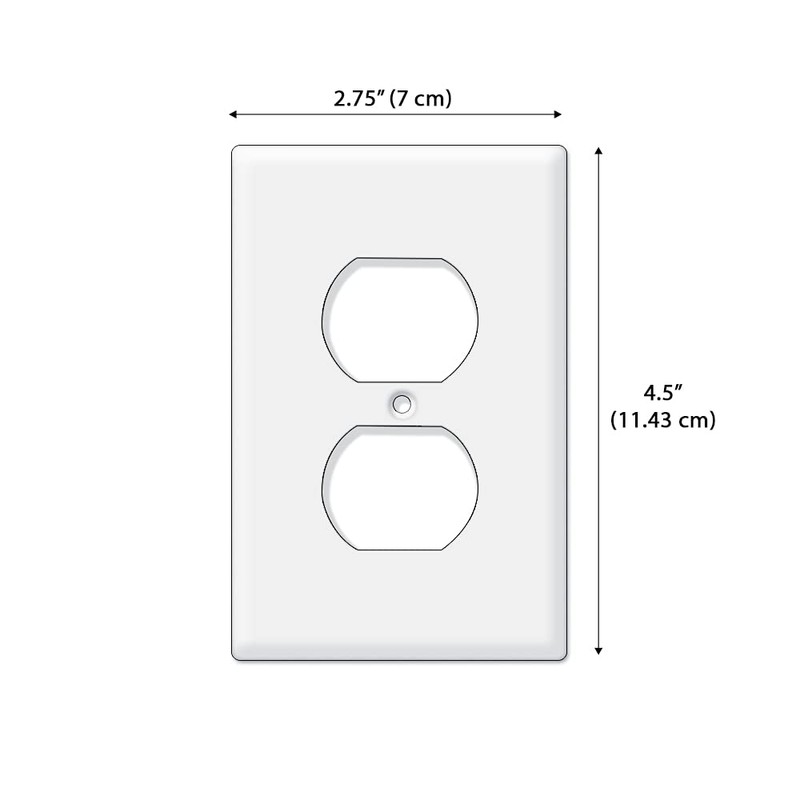 WIRESTER 2.75 inch x 4.5 inch Duplex Outlet Cover Wall