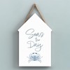 Global Designs Seas The Day Coastal Blue Nautical Sign Wooden