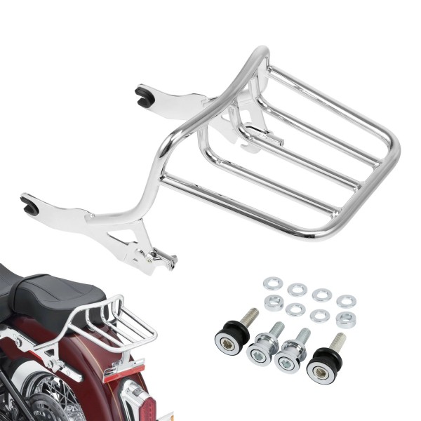 TCMT Chrome Luggage Rack & Docking Kit Fit For Harley