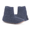 MUK LUKS Men's Morty Ragg Wool Slipper Sock, Denim, Medium