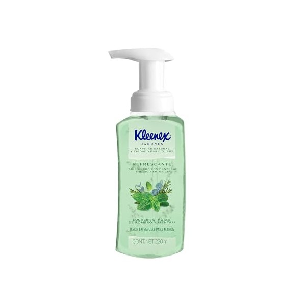 Kleenex Jabón Líquido en espuma Kleenex Eucalipto, Hojas de romero