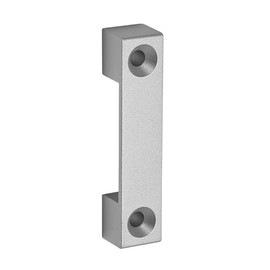 Satin Anodised Aluminium U Shaped Cubicle Lock Keep for 13mm to 20mm Cubicle Doors