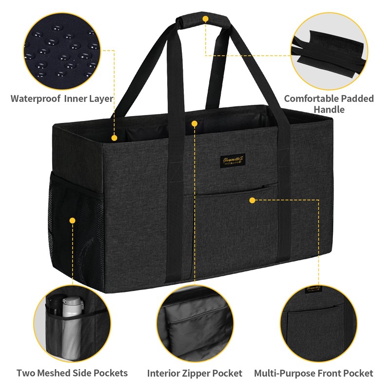 GhvyenntteS Extra Large Utility Tote Bag, Stand Up Utility Tote