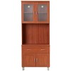 HODEDAH IMPORT Tall Standing Kitchen Cabinet with Top and Bottom