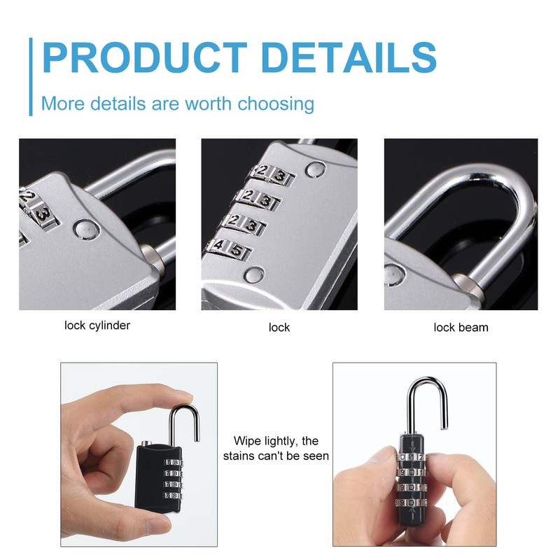 2 Pack Combination Locks, Cabinet Locks, Outdoor Travel Combination Locks,