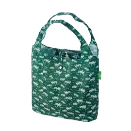 ECO CHIC Lightweight Foldable Reusable Shopping Bag Water Resistant Tote Bag (Landrovers Green)