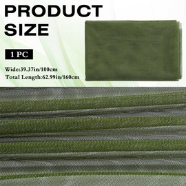CABODYALS 39.4x63 Inch Polyester Mesh Fabric Dark Green Breathable Voile Solid Mosquito Net Fabric Soft Netting Sheer Tulle Fabric by The Yard for Sewing Making Crafts Clothes Home Decor DIY Supply