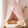 Bed Canopy with Star Lights, Double Layer Canopy for Bed,