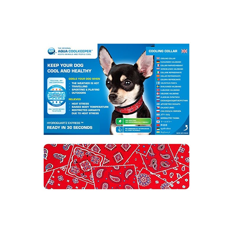 Aqua Coolkeeper cooling collar - Red Western - XS+