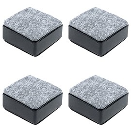 Antrader Self-Adhesive Bed Risers, Carbon Steel Furniture Table Sofa Lift, Adds 1.2 Inch Height with Felt Pad, Pack of 4