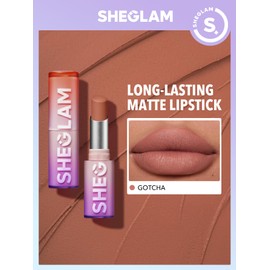 SHEGLAM Dynamatte Boom Waterproof Matte Lipstick Long Lasting Transfer Proof Lip Stick - Gotcha