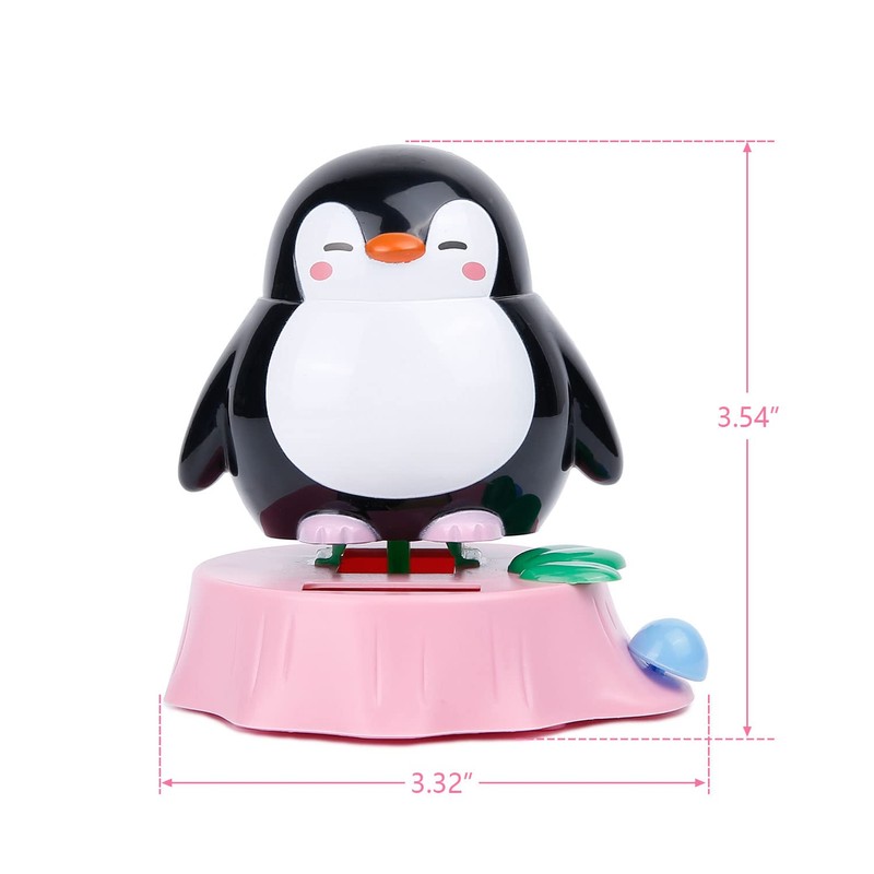 YGMONER Penguin Solar Dancing Toy Animal Solar Powered Shaking Dolls