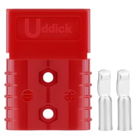 Uddick 1PCS 120A Battery Cable Quick Connect/Disconnect Connector Plug Kit for Car Forklift Motor Winch Trailer (Red 2AWG)