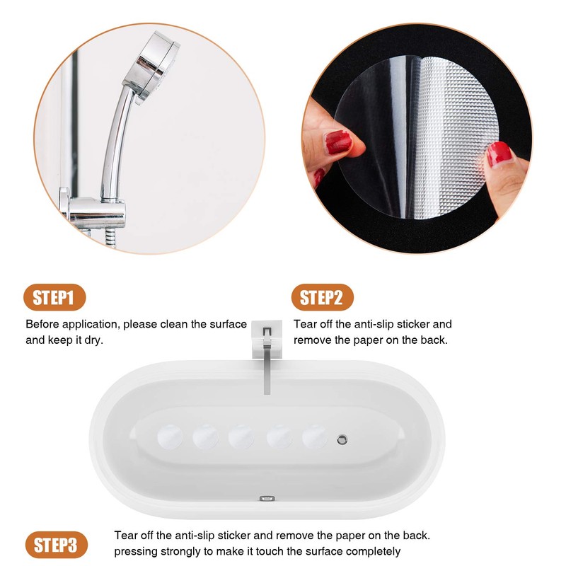 36PCS Non-Slip Bathtub Stickers, Safety Bathroom Tubs Showers Treads Adhesive