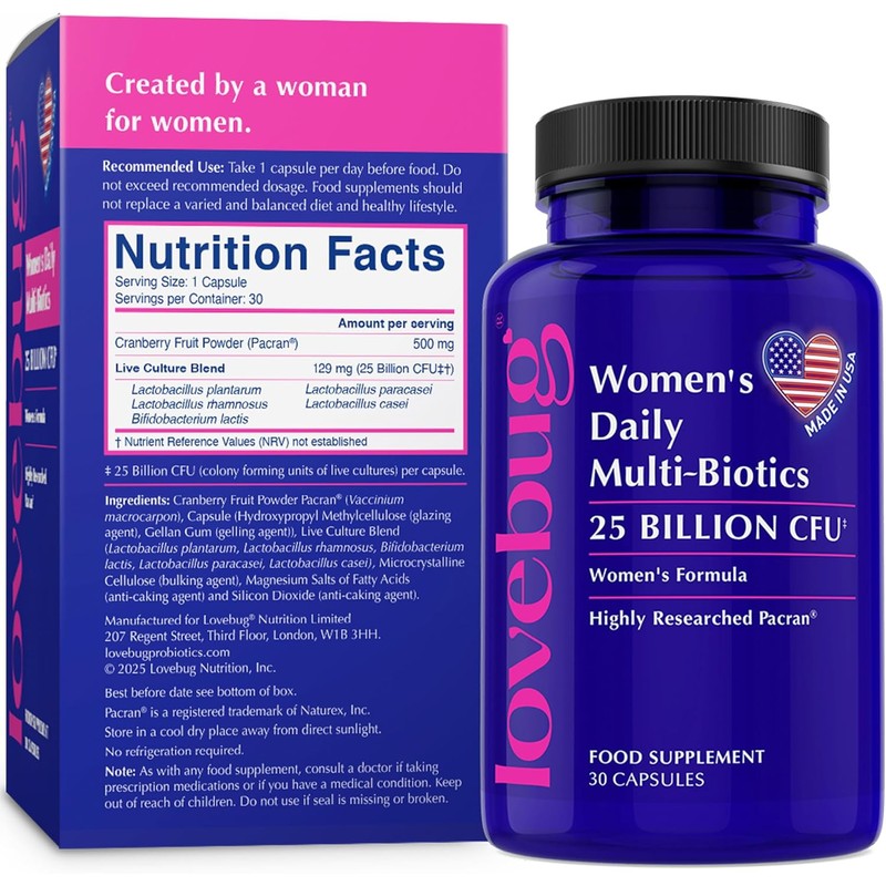 Lovebug Probiotics for Women with Pancran® – High Strength Lactobacillus