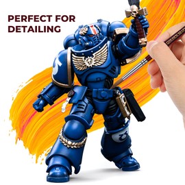 Kolinsky Sable Miniature Brush, Model Brush 0, golden maple Sable Watercolour Brush Detail Brush Artist Brush for Miniature Painting, Watercolour Painting, Warhammer 40 K