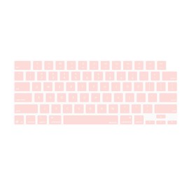 MOSISO Keyboard Cover Skin Compatible with MacBook Air 13.6 inch 2025 M4 A3240/Air 15 inch M4 A3241, Chalk Pink
