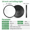 20 Inch Large LED Flush Mount Ceiling Light with Remote,40W,4350LM,3000K-6000K