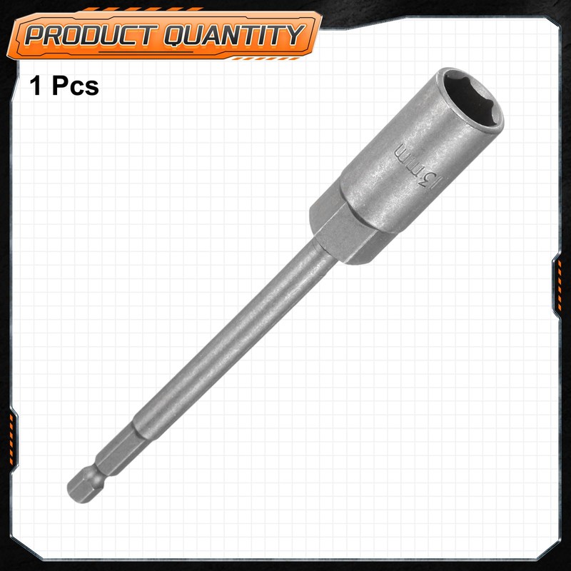 sourcing map Nut Driver Drill Bit 13mm Metric Impact Socket
