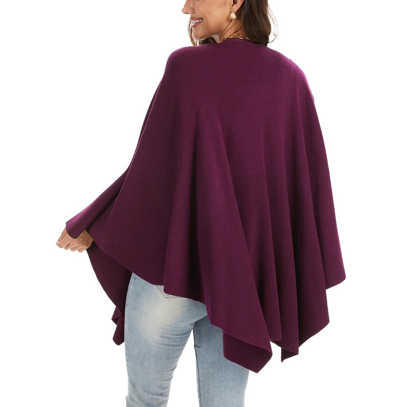 Moss Rose Womens Elegant Shawl Wraps Soft Open Front Poncho