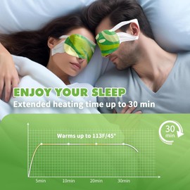 18 paquetes de mascarillas de vapor para ojos secos, mascarillas cálidas para ojos, mascarillas térmicas para ojos que reducen la hinchazón, ojeras, elementos esenciales de viaje, mascarillas