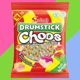 Swizzels Drumstick Squashies Choos 115g Soft Candy 5 Double Flavors