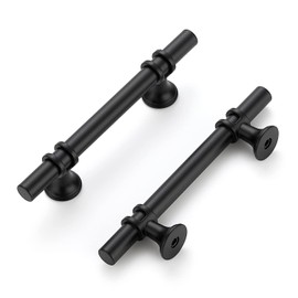 Home Expert 15 Pack 3-1/2 Inch Cabinet Handles Black Cabinet Pulls Matte Black Kitchen Cabinet Handles Black Drawer Pulls Kitchen Cabinet Hardware Black 6 Inch Overall Length