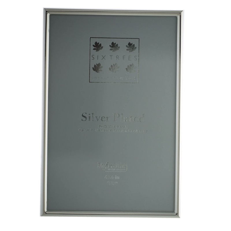 Sixtrees Cambridge 2-400-46 Silver Plated 6x4 inch photo frame. Complete