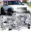 BRICOLOGHT Pair 5x7" 7x6 LED Headlights For Jeep 84-2001 Cherokee XJ /For 86-1995 Wrangler