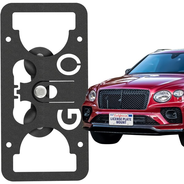 No Drill Front License Plate Bracket Holder Compatible with Bentley