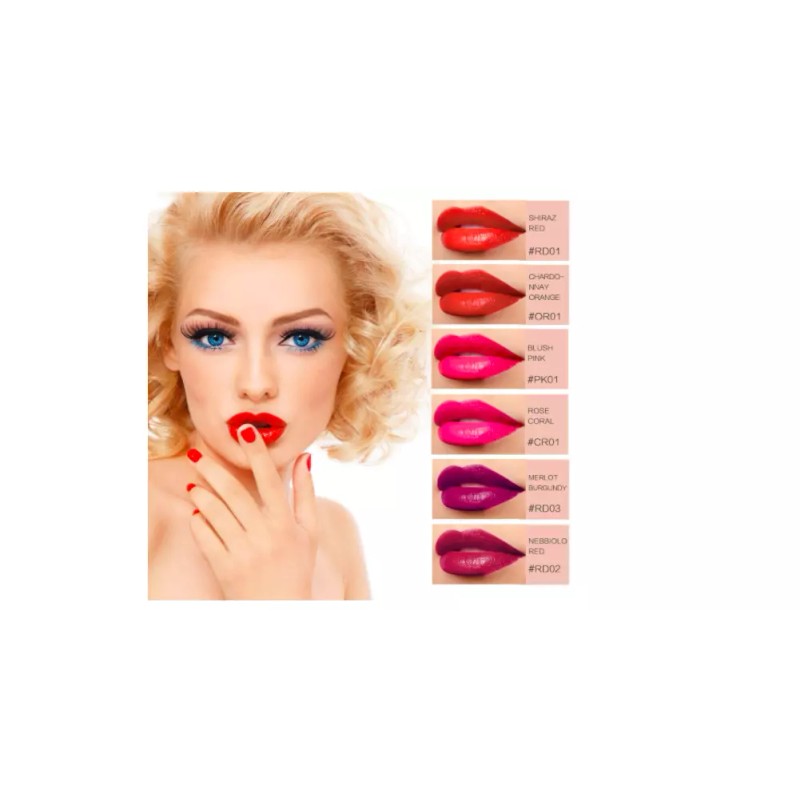 Wine Lipstick Long Lasting Lip Stains Set Waterproof Gloss Tint