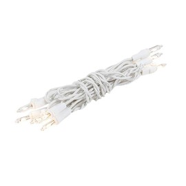 Novelty Lights 10 Light Clear Christmas Craft Mini Light Set, Non-Connectable, White Wire, 4' Long