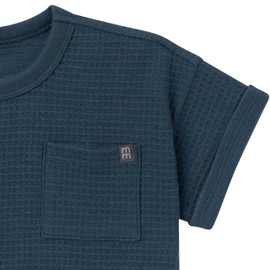 Modern Moments by Gerber Baby Boys' Waffle Knit 2-Piece Shirt and Pant Set, Navy, 18 Months