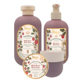 ¡KIT COMPLETO! Set Capilar YUYA Repara y Restaura 3 Piezas /Shampoo+mascarilla+acondicionador Repara 