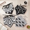 JATEBI 4 Pcs Skull Headbands Bat Crochet Spiderweb Gothic Head