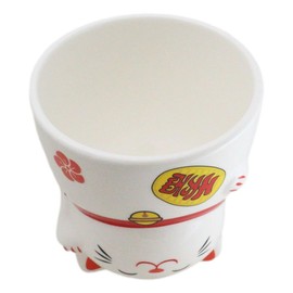 Ebros Gift Pack Of 2 Topsy Turvy Lucky Cat Maneki Neko Ceramic Porcelain Coffee Latte Espresso Cappuccino Tea Mugs Drinking Cups 10oz Home Kitchen Decor Collectible