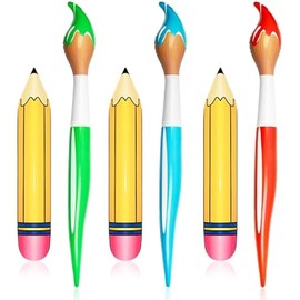 6 Pcs Inflatable Giant Pencils Paint Brush Decoration Set Blow Up Pencils Paint Brush Balloons Colorful Hanging Inflatable Decor Inflatable Pool Pencil Float for School Birthday Party Photo Prop