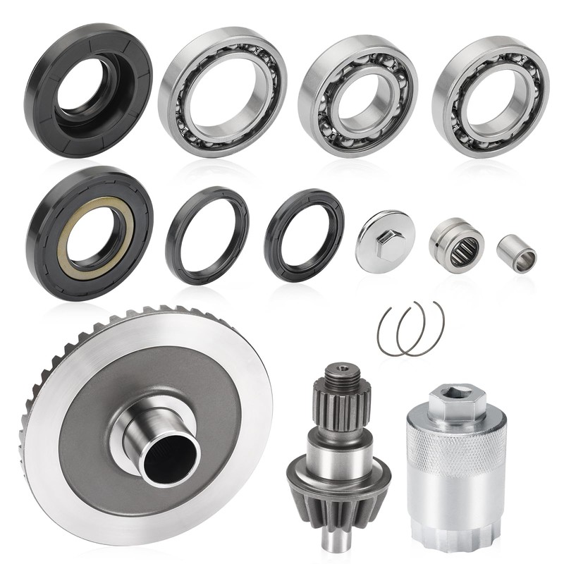 Rear Differential Ring Pinion Gear Bearing Seal Kit & Nut