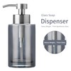 Enra Soap Dispenser, 12 oz Silver Bathroom Soap Dispenser, Stainless