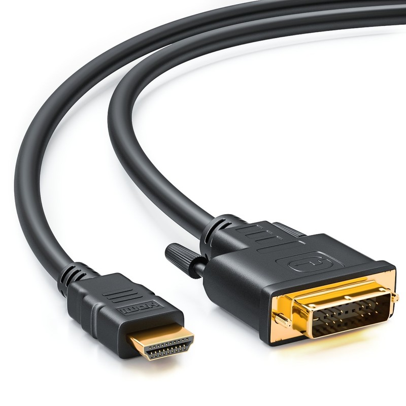 deleyCON 15 m HDMI to DVI Cable DVI-D DVI-I High