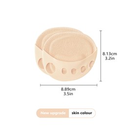 Keroius Almohadillas Para La Bola Del Pie, 4 Pares De Almohadillas Para El Antepié De Tela De Nido De Abeja Para Almohadillas Metatarsianas, Almohadillas Invisibles Para La Mitad De Los Calcetines Par