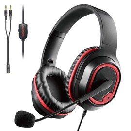 ELECOM HS-G30BK Gaming Headphones, Wired, Over-Ear, Lightweight Model, 6.6 ft (2 m), Black