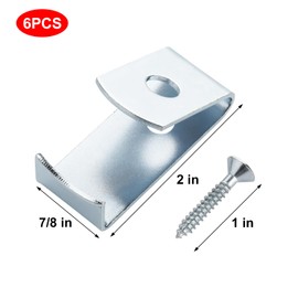 Cosmos Pack of 6 Flower Pot Clips Terracotta Pots Hangers Iron Pot Hanger Wall Hooks with Screws Holds Standard 5 to 8 inch Wall Clay Pots, Hanging on Tree Wall for Outdoor Garden Plant (Silver Tone)