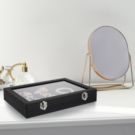 PRETYZOOM Pin Display Case for Breastpins and Medals Multifunctional Storage Box for Pins Badges Collectibles Decorative Wall-mounted Tabletop Display Holder